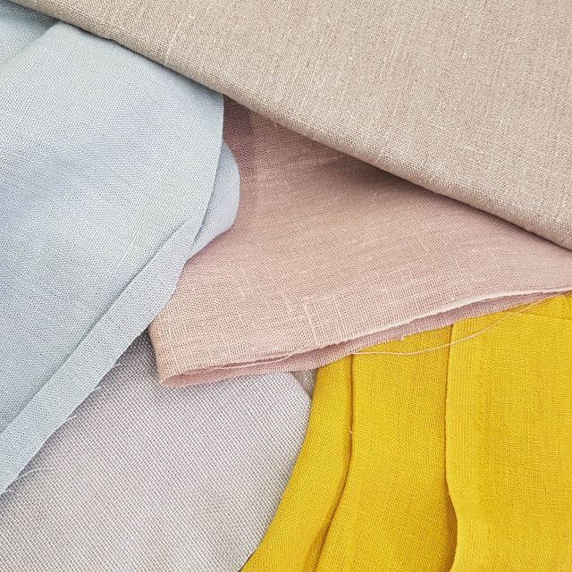 100 % Linen fabric Remnants - Photo for illustrative purposes only