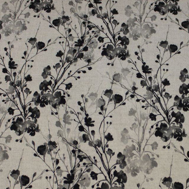 FlowerBliss Charcoal, blue and grey pattern