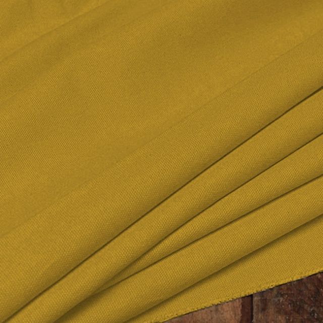 Amara Mustard - Yellow fabric for curtains, upholstery