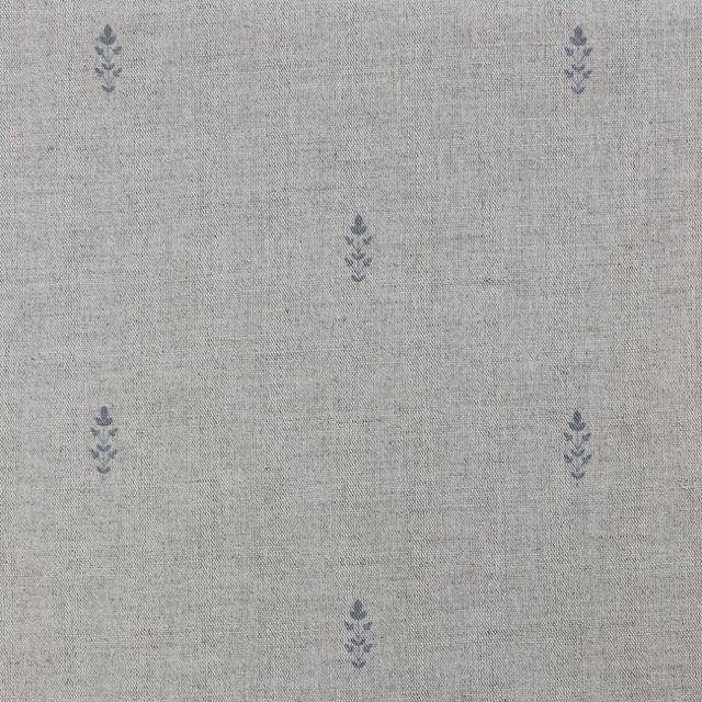 Asli Ash - Natural fabric with classical grey pattern