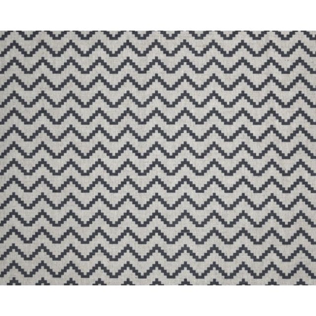 Azig Ash - Linen Cotton mix Fabric printed with Grey