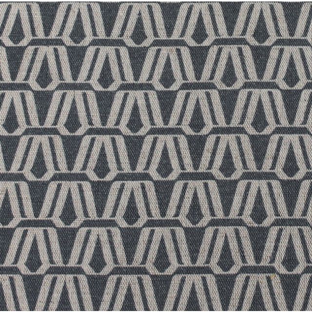 Elva Ash - Natural curtain fabric, Grey contemporary print