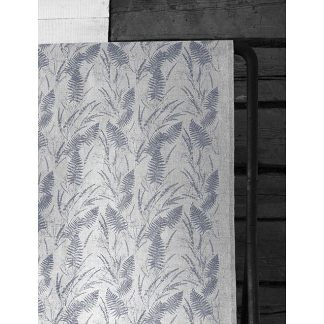 Fernia Ash - Fabric for curtains with Grey print