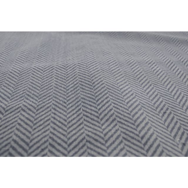Hugo Ash Curtain fabric, Herringbone pattern. Linen Cotton Mix