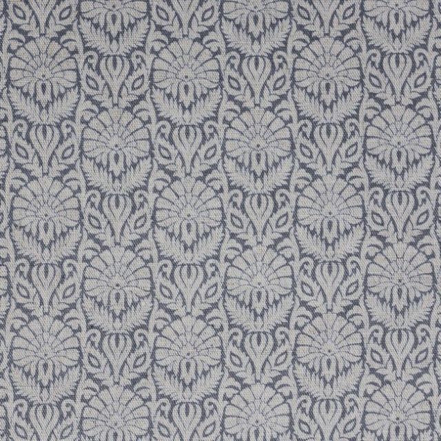 Krista Ash - Curtain fabric with abstract Grey floral pattern