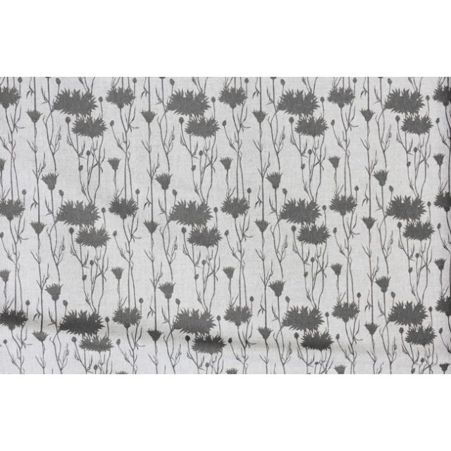 Margrete Ash - Curtain fabric with Grey print