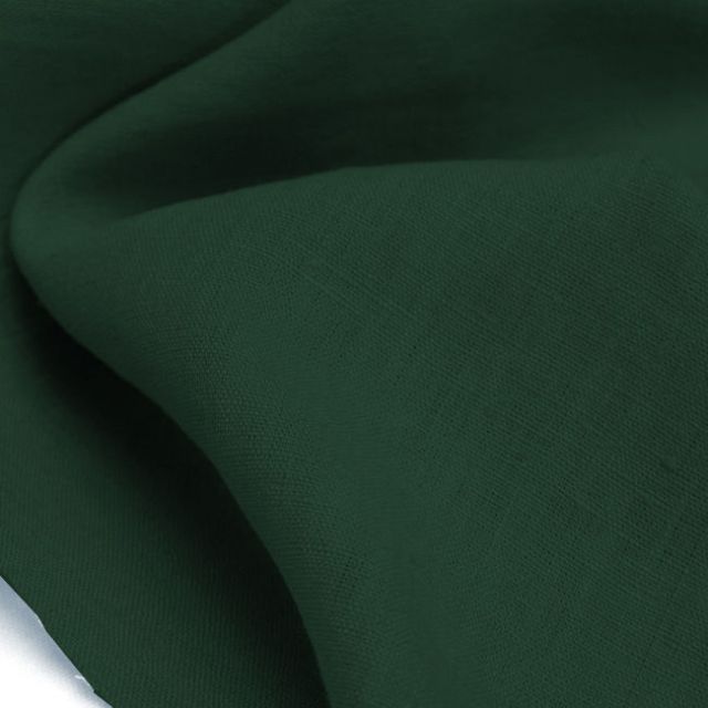 Bianco Bottle - Green pre-washed 100% linen fabric