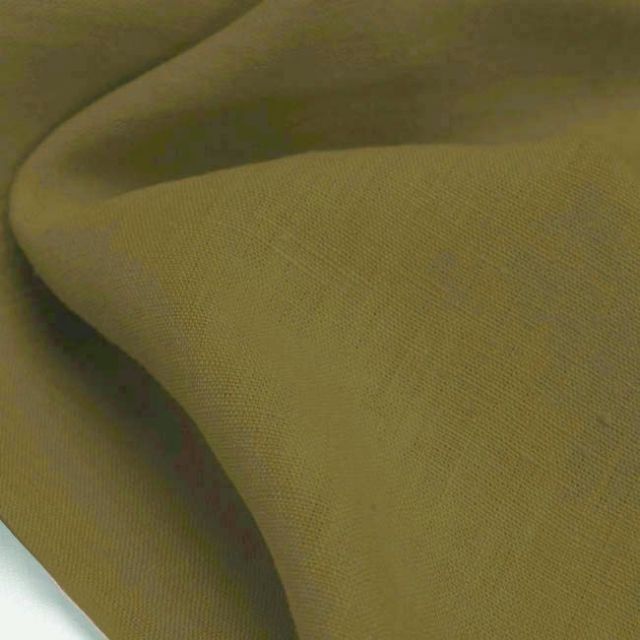 Bianco Gold Leaf - Prewashed brownish yellow linen