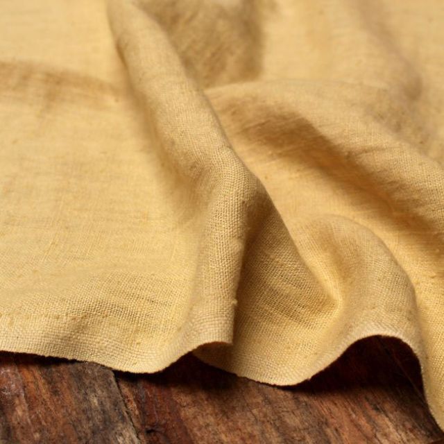 Bianco Gold Rose Linen Fabric