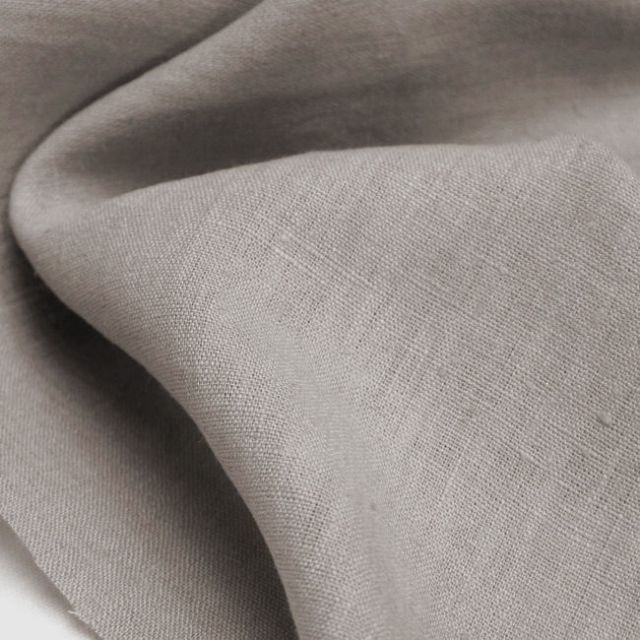 Bianco Grey Mist - Grey pre-washed 100% linen fabric