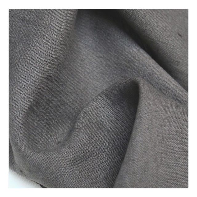 Bianco Iron, Prewashed Grey linen fabric