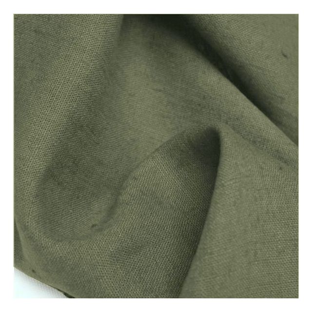 Bianco Khaki - Prewashed Khaki Green linen