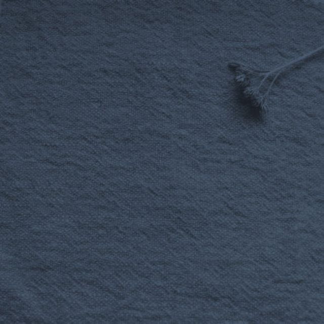 Bianco Navy, Prewashed Dark blue linen