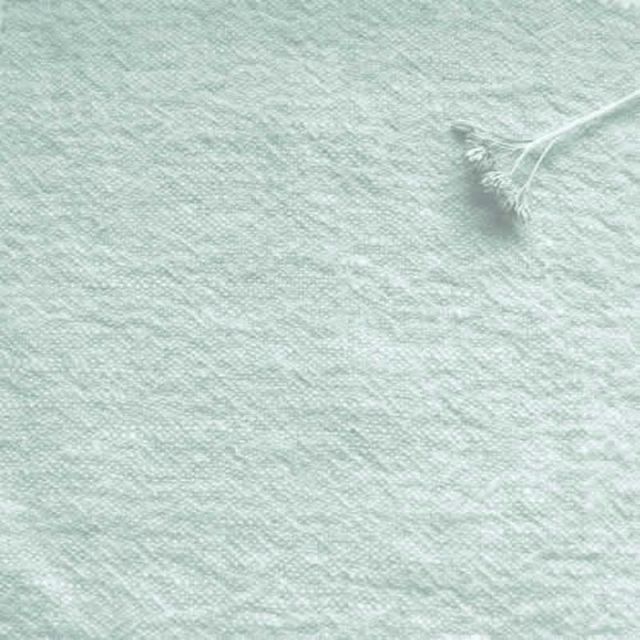 Bianco Pale Blue - prewashed linen fabric