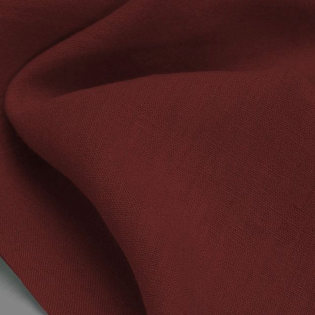 Bianco Scarlet - Red pre-washed 100% linen fabric