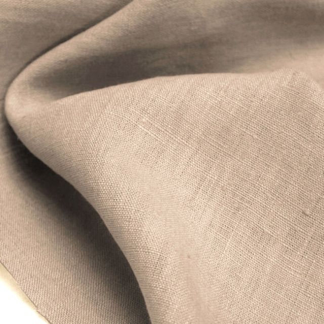 Bianco Wheat - Light brown pre-washed 100% linen fabric