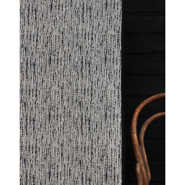 Dora Noir- Fabric for curtains, Black Print