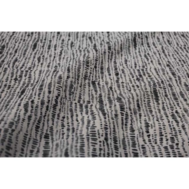 Dora Noir- Fabric for curtains, Black Print