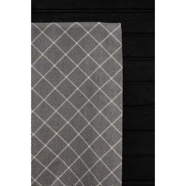 Feline - Noir - Fabric for curtains,Black Print