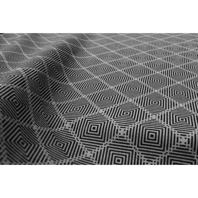 Feline - Noir - Fabric for curtains,Black Print
