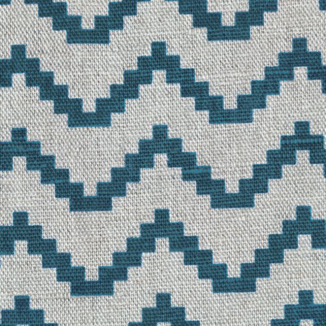 Azig Blue Stone - Fabric for curtains and blinds printed with Blue
