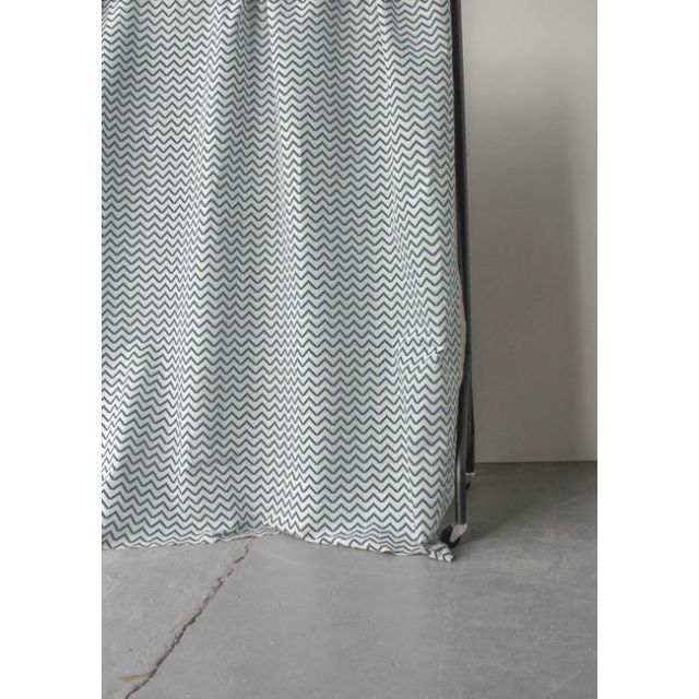 Azig Blue Stone - Fabric for curtains and blinds printed with Blue