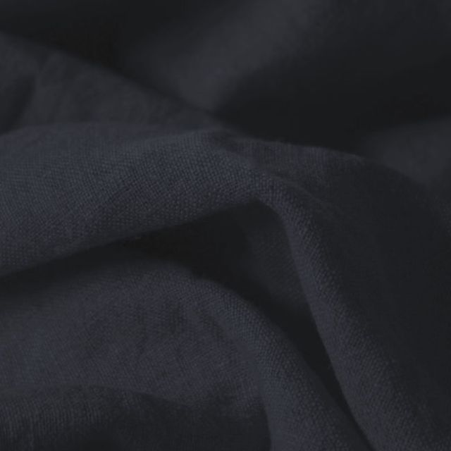 Carina Charcoal - Double width Dark Grey linen fabric
