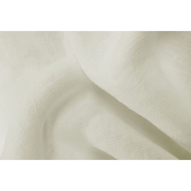 Carina Off-White - Double width White linen fabric