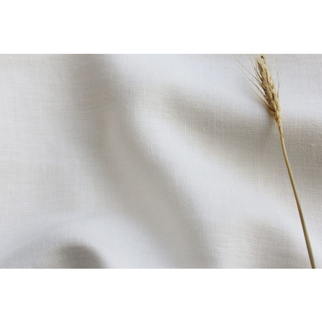 Carita Off-White 300cm - Double width White linen fabric