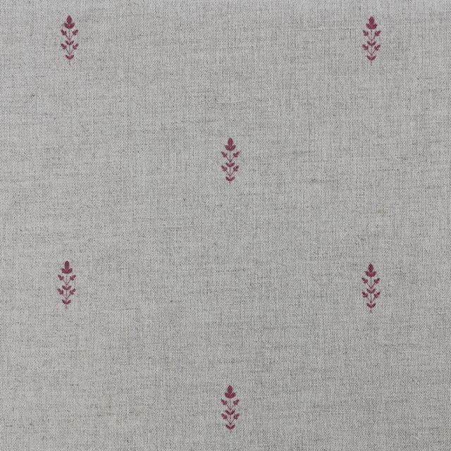 Asli Cherry - Natural fabric with classical red pattern