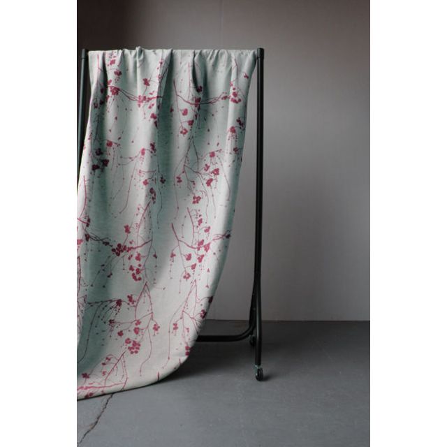 Berry Cherry - Natural fabric with Cherry Red print
