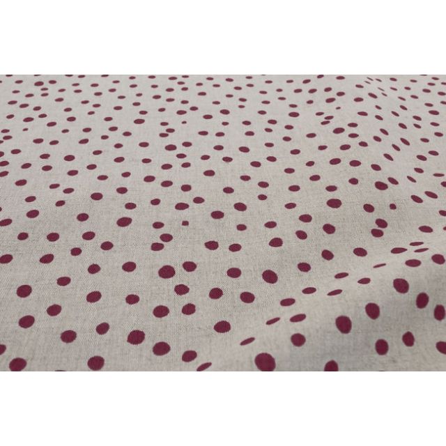 Dottie Cherry - Dotted curtain fabric with Red dots 