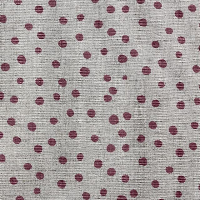 Dottie Cherry - Dotted curtain fabric with Red dots 