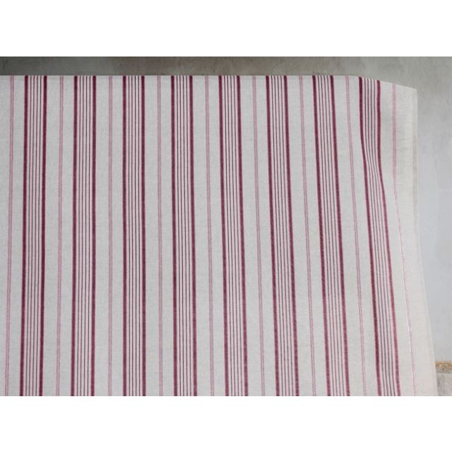Freja Cherry - Curtain fabric with Red stripes