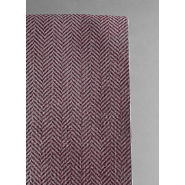 Hugo Cherry Curtain fabric, abstract red herringbone pattern