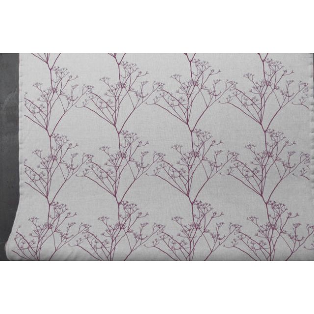 Chervil Grape, Natural fabric with Purple print, repeat