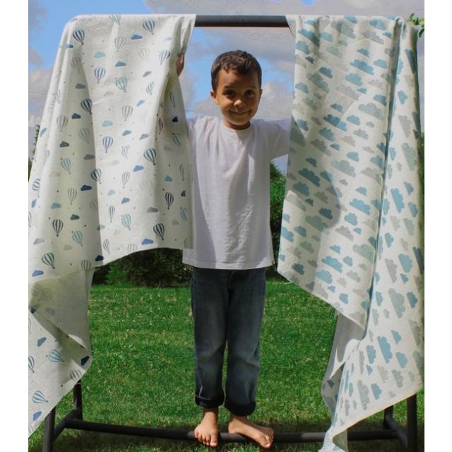 Only sky's the limit! Left: Sky Ride Blue - Right: Cloud Dreams Blue