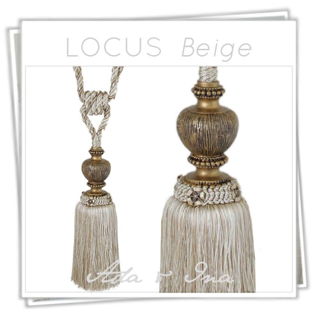 Locus curtain tieback with gold resin detail  - 11 colours
