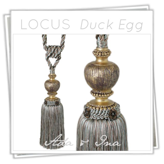 Locus curtain tieback with gold resin detail  - 11 colours
