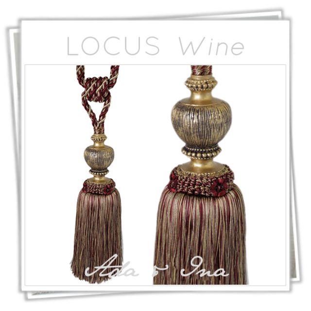 Locus curtain tieback with gold resin detail  - 11 colours