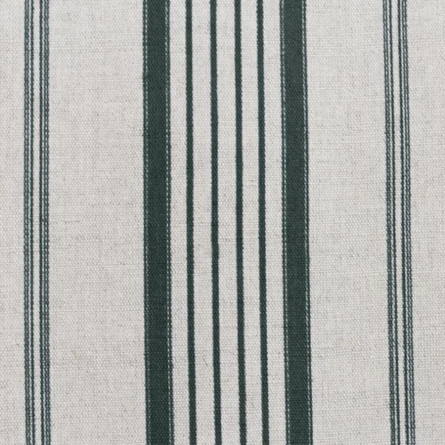 Freja Dark Pine - Curtain fabric with Dark Green stripes
