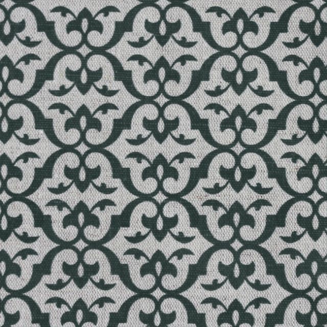 Brita Dark Pine - Curtain fabric printed with Dark Green