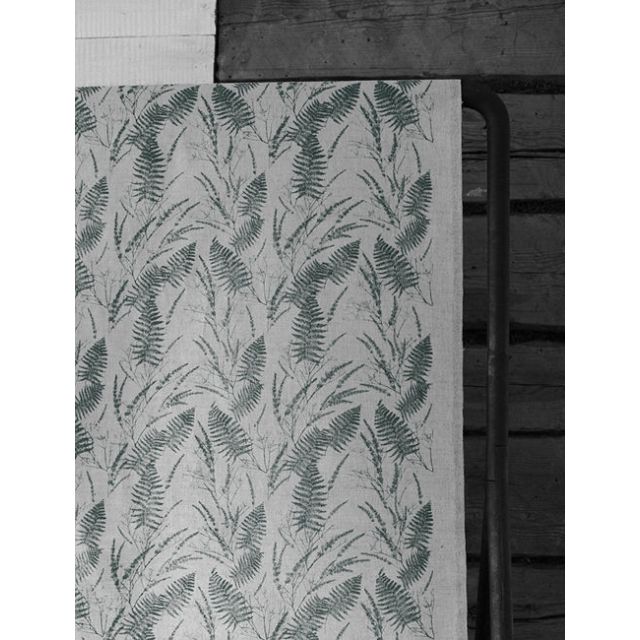 Fernia Dark Pine - Fabric for curtains with Dark Green pattern