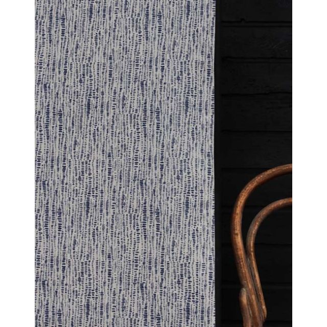 Dora Deep Blue- Fabric for curtains, Blue