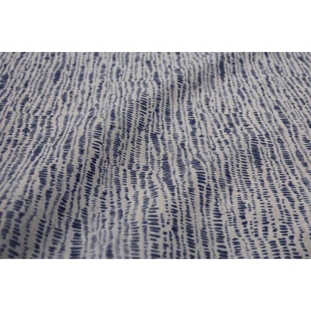 Dora Deep Blue- Fabric for curtains, Blue
