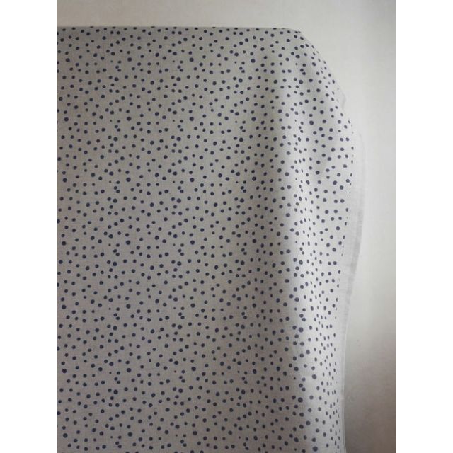 Dottie Deep Blue - Dotted curtain fabric with Blue dots 