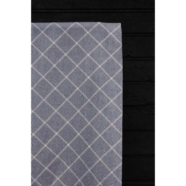 Feline Deep Blue- Fabric for curtains, Blue Print