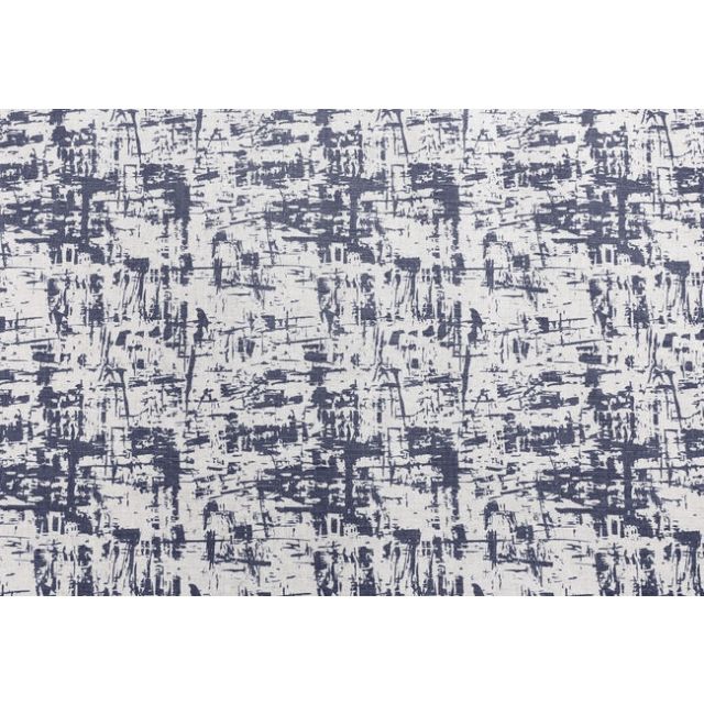 Grunge Deep Blue - Curtain fabric, abstract Blue pattern