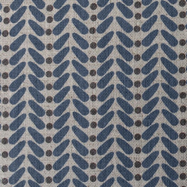Hulda Denim - Natural Fabric printed with Blue and Grey