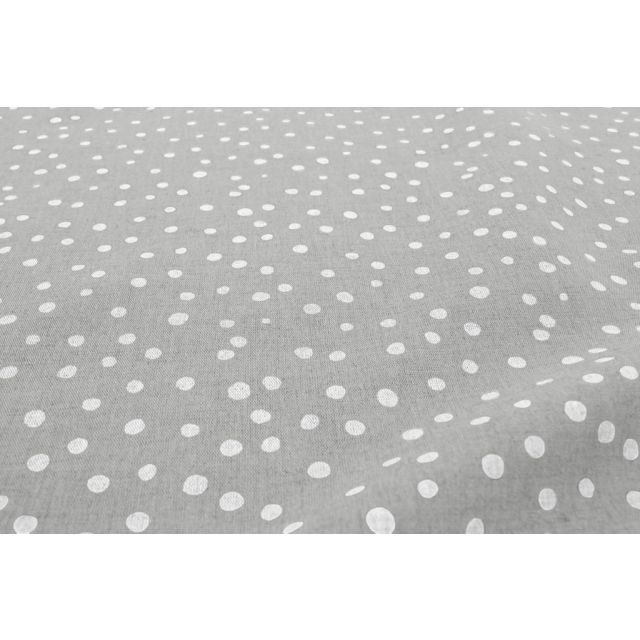 Dottie White - Natural fabric with white dots